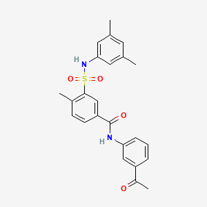 molecular formula C24H24N2O4S B4543068 N-(3-acetylphenyl)-3-{[(3,5-dimethylphenyl)amino]sulfonyl}-4-methylbenzamide 
