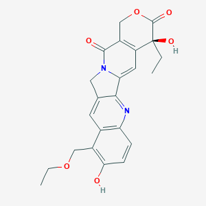 molecular formula C23H22N2O6 B045431 (19S)-8-(Ethoxymethyl)-19-ethyl-7,19-dihydroxy-17-oxa-3,13-diazapentacyclo[11.8.0.02,11.04,9.015,20]henicosa-1(21),2,4(9),5,7,10,15(20)-heptaene-14,18-dione CAS No. 123949-01-9