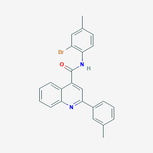 molecular formula C24H19BrN2O B4543338 N-(2-bromo-4-methylphenyl)-2-(3-methylphenyl)quinoline-4-carboxamide 