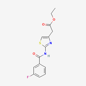 molecular formula C14H13FN2O3S B4543433 ETHYL 2-[2-(3-FLUOROBENZAMIDO)-1,3-THIAZOL-4-YL]ACETATE 
