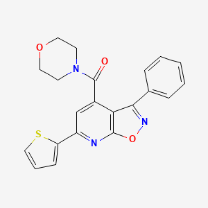 molecular formula C21H17N3O3S B4543469 MORPHOLINO[3-PHENYL-6-(2-THIENYL)ISOXAZOLO[5,4-B]PYRIDIN-4-YL]METHANONE 
