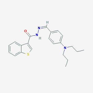 molecular formula C22H25N3OS B454363 N'-[4-(dipropylamino)benzylidene]-1-benzothiophene-3-carbohydrazide 