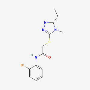 molecular formula C13H15BrN4OS B4543717 N-(2-bromophenyl)-2-[(5-ethyl-4-methyl-4H-1,2,4-triazol-3-yl)sulfanyl]acetamide 