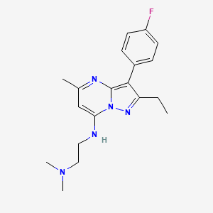 molecular formula C19H24FN5 B4543728 N'-[2-ethyl-3-(4-fluorophenyl)-5-methylpyrazolo[1,5-a]pyrimidin-7-yl]-N,N-dimethylethane-1,2-diamine 