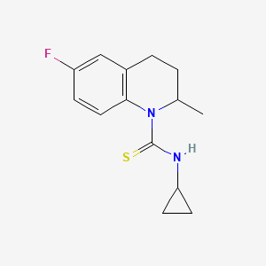 molecular formula C14H17FN2S B4543782 N-cyclopropyl-6-fluoro-2-methyl-3,4-dihydroquinoline-1(2H)-carbothioamide 