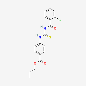 molecular formula C18H17ClN2O3S B4543812 propyl 4-({[(2-chlorobenzoyl)amino]carbonothioyl}amino)benzoate 