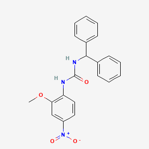 molecular formula C21H19N3O4 B4543979 N-BENZHYDRYL-N'-(2-METHOXY-4-NITROPHENYL)UREA 
