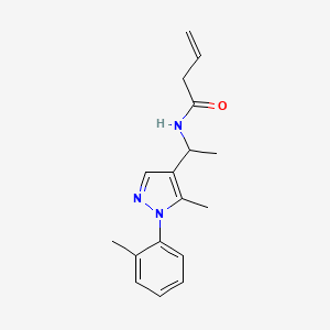 molecular formula C17H21N3O B4544012 N-{1-[5-methyl-1-(2-methylphenyl)-1H-pyrazol-4-yl]ethyl}-3-butenamide 