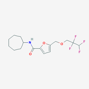 molecular formula C16H21F4NO3 B454409 N-cycloheptyl-5-[(2,2,3,3-tetrafluoropropoxy)methyl]-2-furamide 
