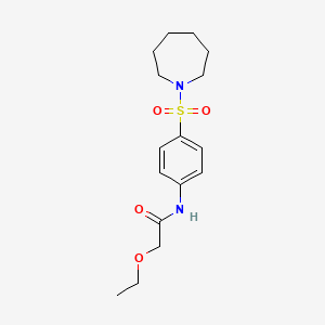 molecular formula C16H24N2O4S B4544130 N-[4-(azepan-1-ylsulfonyl)phenyl]-2-ethoxyacetamide 