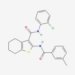 molecular formula C23H21ClN2O2S B4544263 N-(2-Chlorophenyl)-2-(3-methylbenzamido)-4,5,6,7-tetrahydro-1-benzothiophene-3-carboxamide 