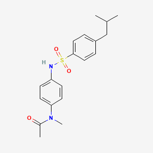 molecular formula C19H24N2O3S B4544390 N-METHYL-N-{4-[4-(2-METHYLPROPYL)BENZENESULFONAMIDO]PHENYL}ACETAMIDE 