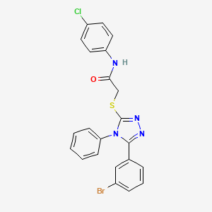 molecular formula C22H16BrClN4OS B4544446 2-[[5-(3-bromophenyl)-4-phenyl-1,2,4-triazol-3-yl]sulfanyl]-N-(4-chlorophenyl)acetamide 