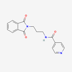 molecular formula C17H15N3O3 B4544577 N-[3-(1,3-dioxo-1,3-dihydro-2H-isoindol-2-yl)propyl]pyridine-4-carboxamide 