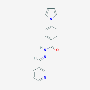 molecular formula C17H14N4O B454463 N'-(3-pyridinylmethylene)-4-(1H-pyrrol-1-yl)benzohydrazide 