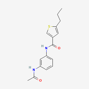 molecular formula C16H18N2O2S B4544634 N-(3-acetamidophenyl)-5-propylthiophene-3-carboxamide 