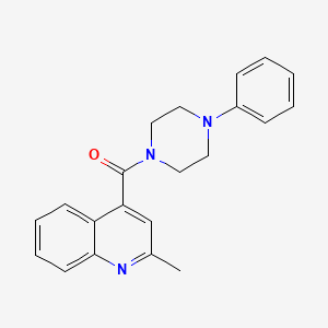 molecular formula C21H21N3O B4544771 2-Methyl-4-[(4-phenylpiperazin-1-yl)carbonyl]quinoline 