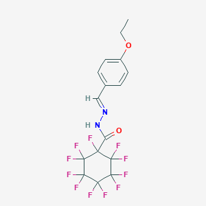molecular formula C16H11F11N2O2 B454490 N'-(4-ethoxybenzylidene)-1,2,2,3,3,4,4,5,5,6,6-undecafluorocyclohexanecarbohydrazide 