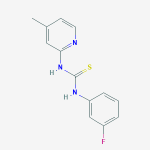 molecular formula C13H12FN3S B4544976 N-(3-fluorophenyl)-N'-(4-methyl-2-pyridinyl)thiourea 