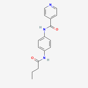 molecular formula C16H17N3O2 B4544994 N-[4-(butyrylamino)phenyl]isonicotinamide 