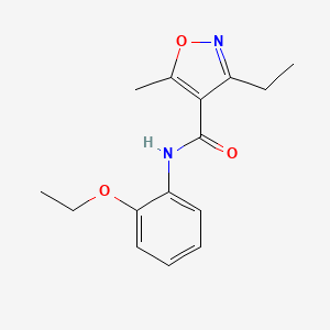 molecular formula C15H18N2O3 B4545064 N-(2-ETHOXYPHENYL)-3-ETHYL-5-METHYL-12-OXAZOLE-4-CARBOXAMIDE 