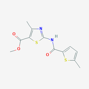molecular formula C12H12N2O3S2 B4545175 methyl 4-methyl-2-{[(5-methyl-2-thienyl)carbonyl]amino}-1,3-thiazole-5-carboxylate 