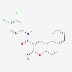 molecular formula C20H12Cl2N2O2 B4545206 N-(3,4-dichlorophenyl)-3-imino-3H-benzo[f]chromene-2-carboxamide 