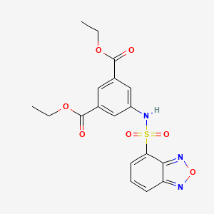 molecular formula C18H17N3O7S B4545294 diethyl 5-[(2,1,3-benzoxadiazol-4-ylsulfonyl)amino]isophthalate 