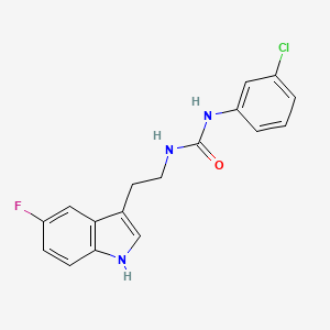 molecular formula C17H15ClFN3O B4545331 N-(3-chlorophenyl)-N'-[2-(5-fluoro-1H-indol-3-yl)ethyl]urea 