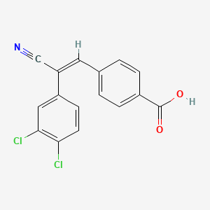 molecular formula C16H9Cl2NO2 B4545337 4-[(E)-2-cyano-2-(3,4-dichlorophenyl)ethenyl]benzoic acid 