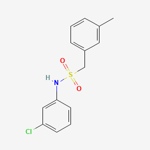 molecular formula C14H14ClNO2S B4545457 N-(3-chlorophenyl)-1-(3-methylphenyl)methanesulfonamide 