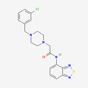 molecular formula C19H20ClN5OS B4545484 N-(2,1,3-BENZOTHIADIAZOL-4-YL)-2-{4-[(3-CHLOROPHENYL)METHYL]PIPERAZIN-1-YL}ACETAMIDE 