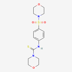 molecular formula C15H21N3O4S2 B4545499 N-[4-(4-morpholinylsulfonyl)phenyl]-4-morpholinecarbothioamide 