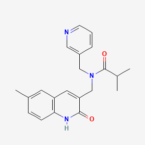 molecular formula C21H23N3O2 B4545548 N-[(2-hydroxy-6-methyl-3-quinolinyl)methyl]-2-methyl-N-(3-pyridinylmethyl)propanamide 