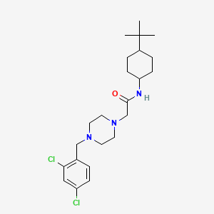 molecular formula C23H35Cl2N3O B4545569 N-(4-tert-butylcyclohexyl)-2-[4-(2,4-dichlorobenzyl)-1-piperazinyl]acetamide 