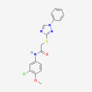 molecular formula C17H15ClN4O2S B4545737 N-(3-chloro-4-methoxyphenyl)-2-[(1-phenyl-1H-1,2,4-triazol-3-yl)thio]acetamide 