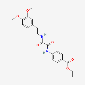 molecular formula C21H24N2O6 B4545948 Ethyl 4-[[2-[2-(3,4-dimethoxyphenyl)ethylamino]-2-oxoacetyl]amino]benzoate 