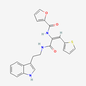 molecular formula C22H19N3O3S B4546029 N-[1-({[2-(1H-indol-3-yl)ethyl]amino}carbonyl)-2-(2-thienyl)vinyl]-2-furamide 