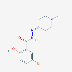 molecular formula C14H18BrN3O2 B454616 5-bromo-N'-(1-ethylpiperidin-4-ylidene)-2-hydroxybenzohydrazide 