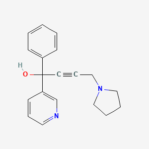 molecular formula C19H20N2O B4546202 alpha-Phenyl-alpha-(3-(1-pyrrolidinyl)-1-propynyl)-3-pyridinemethanol CAS No. 2128-78-1