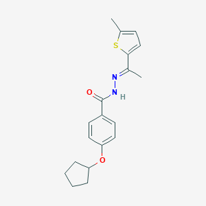 molecular formula C19H22N2O2S B454629 4-(cyclopentyloxy)-N'-[1-(5-methyl-2-thienyl)ethylidene]benzohydrazide 