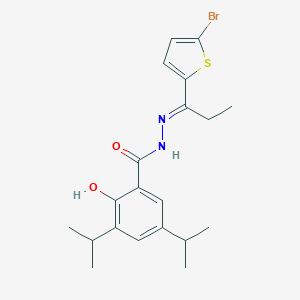 molecular formula C20H25BrN2O2S B454632 N'-[1-(5-bromo-2-thienyl)propylidene]-2-hydroxy-3,5-diisopropylbenzohydrazide 
