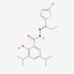 molecular formula C20H25ClN2O2S B454641 N'-[1-(5-chloro-2-thienyl)propylidene]-2-hydroxy-3,5-diisopropylbenzohydrazide 