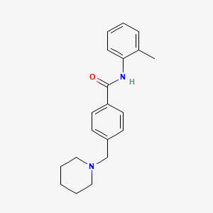 molecular formula C20H24N2O B4546422 N-(2-methylphenyl)-4-(1-piperidinylmethyl)benzamide 