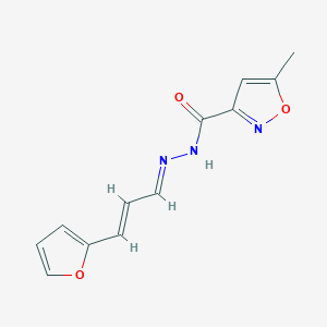 molecular formula C12H11N3O3 B454663 N'-[3-(2-furyl)-2-propenylidene]-5-methyl-3-isoxazolecarbohydrazide 