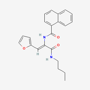 molecular formula C22H22N2O3 B4546673 N-[(Z)-3-(butylamino)-1-(furan-2-yl)-3-oxoprop-1-en-2-yl]naphthalene-1-carboxamide 