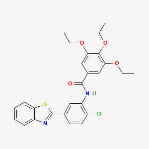 molecular formula C26H25ClN2O4S B4546683 N-[5-(1,3-benzothiazol-2-yl)-2-chlorophenyl]-3,4,5-triethoxybenzamide 