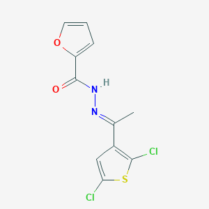 molecular formula C11H8Cl2N2O2S B454671 N'-[1-(2,5-dichloro-3-thienyl)ethylidene]-2-furohydrazide 