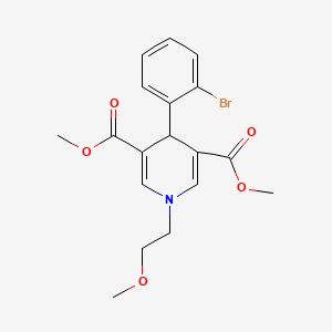 molecular formula C18H20BrNO5 B4546805 dimethyl 4-(2-bromophenyl)-1-(2-methoxyethyl)-1,4-dihydro-3,5-pyridinedicarboxylate 