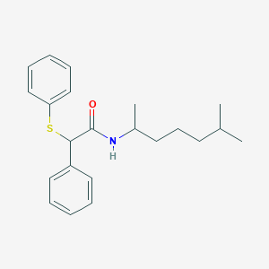 molecular formula C22H29NOS B454693 N-(6-methylheptan-2-yl)-2-phenyl-2-(phenylsulfanyl)acetamide 